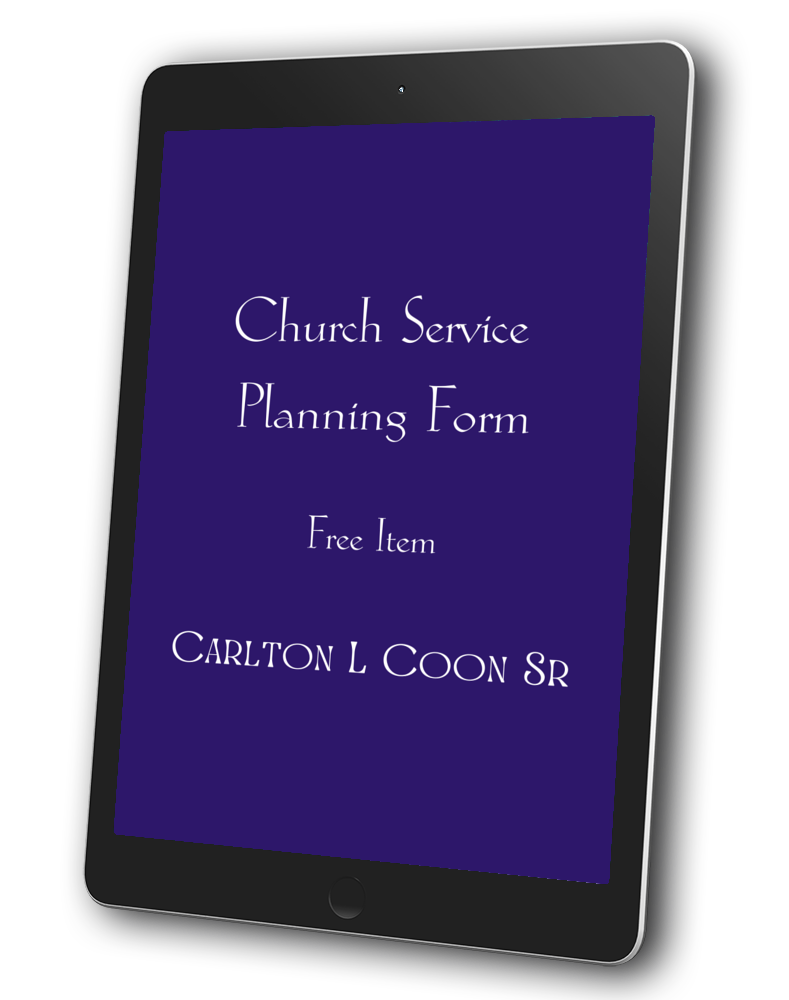 Church Service Planning Form - Christian Church Growth